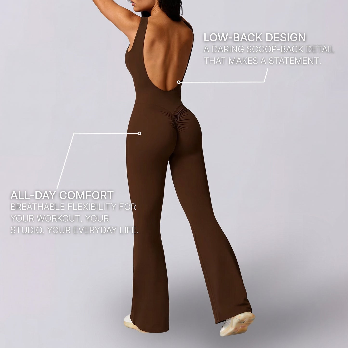 Peakform Sleeveless Jumpsuit Tummy Control & Butt Lifting Activewear
